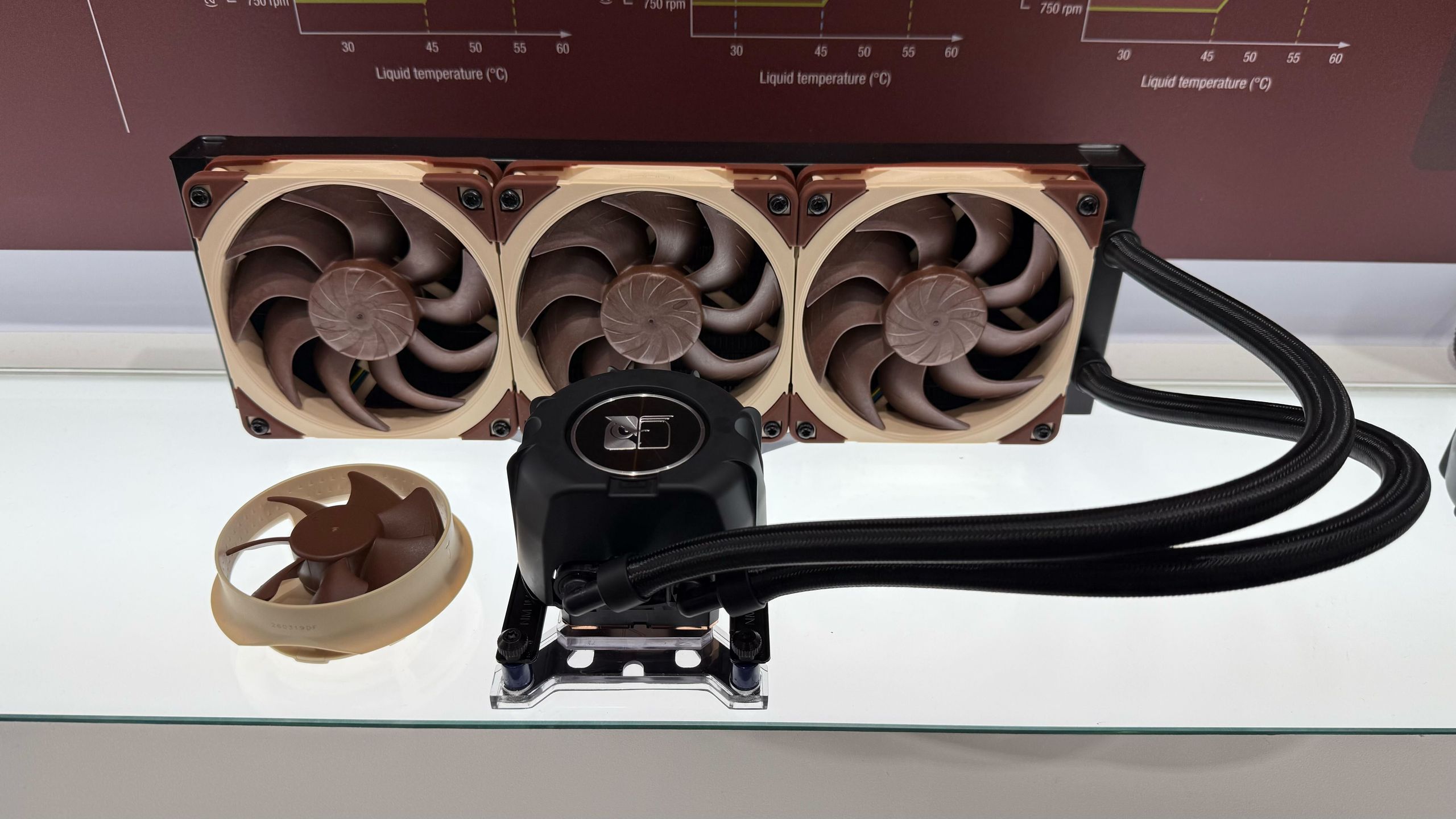 Noctua's first-ever AIO features a silenced Asetek Emma V2 pump and NF-A12/14 fans — 240mm NL-LC1 starts at around $250, could cost $325 for 420mm cooler 图片 1