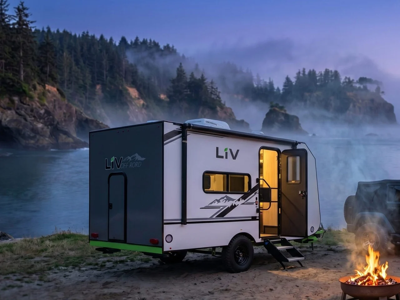 LIV’s new E-Leaf Offroad thermoplastic travel trailer is woodless and all-electric 图片 1