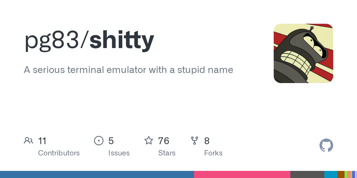 Shitty – fast terminal. Memory-unsafe and faster than yours 图片 1
