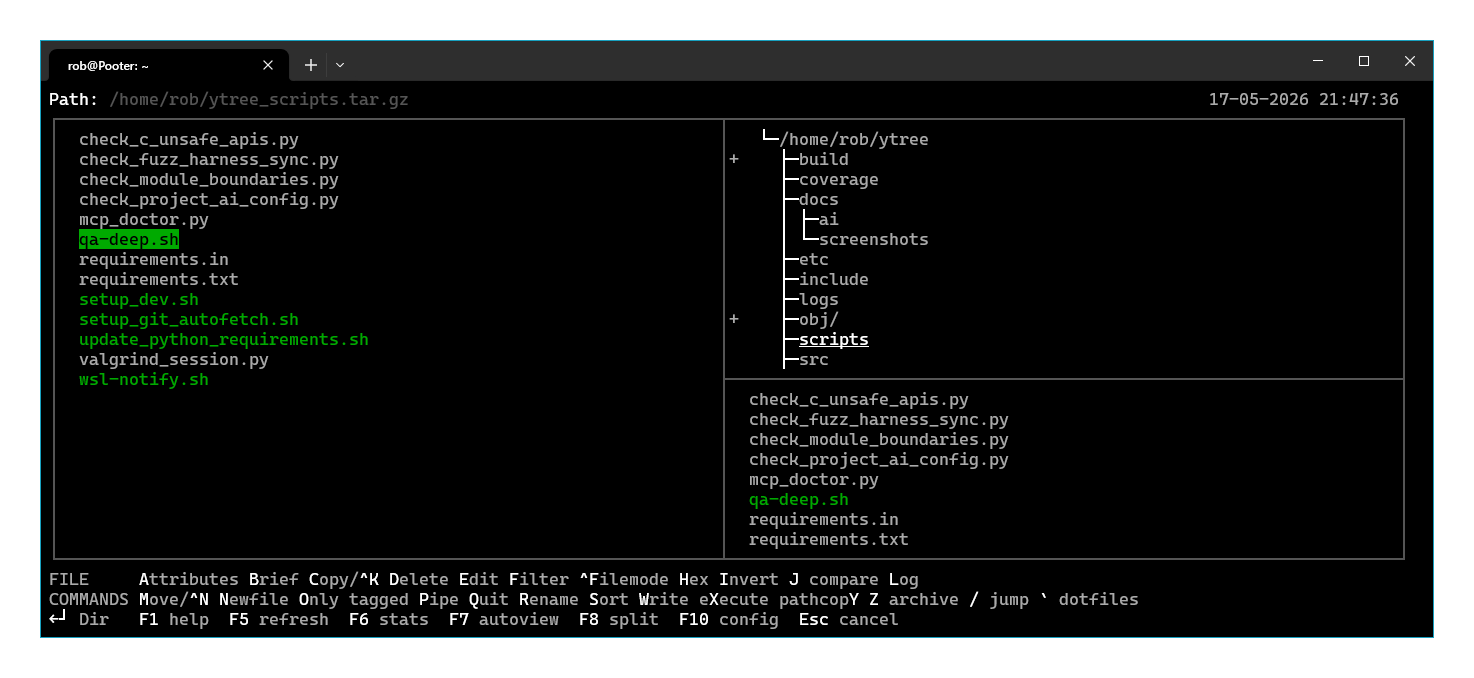 Ytree v3.0.0-alpha, an AI-assisted rewrite towards feature completeness 图片 1
