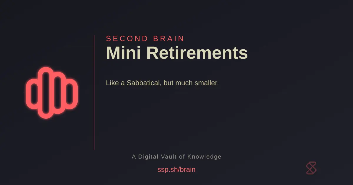 Mini retirements: like a sabbatical, but much smaller 图片 1