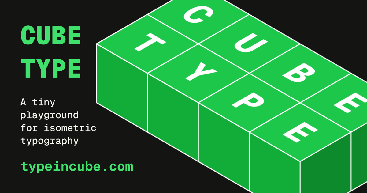 Cube Type – 等距字体生成器 图片 1