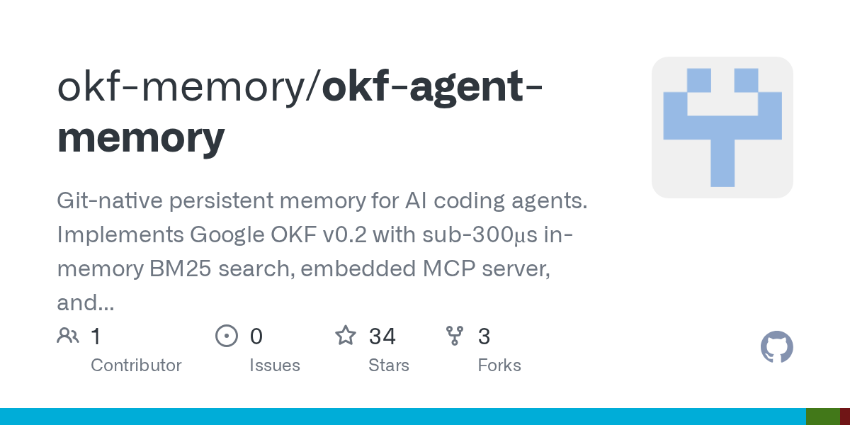 OKF Agent Memory：基于 Git 的 AI 编程代理持久记忆方案 图片 1