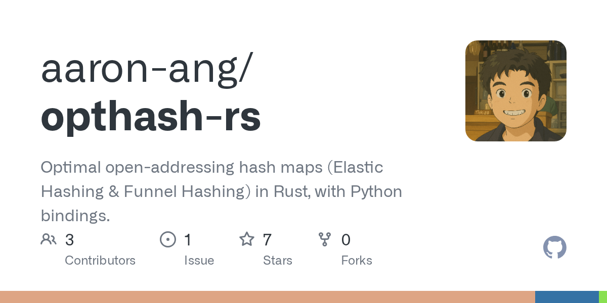 Opthash – Rust implementations of Elastic and Funnel hashing 图片 1