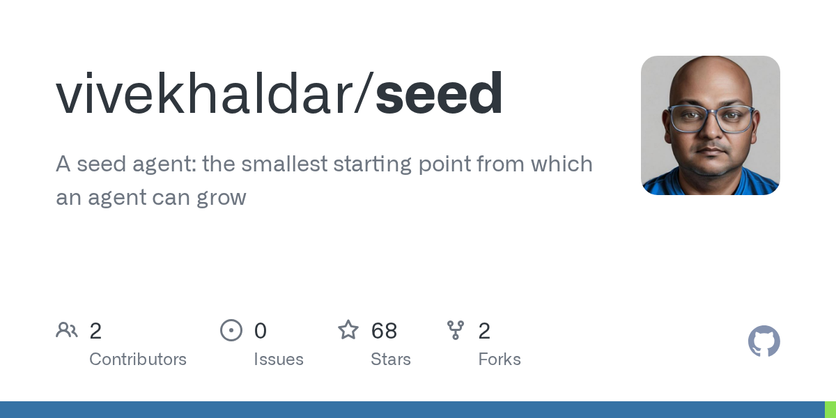 Seed: Minimal, self-modifying agent harness 图片 1