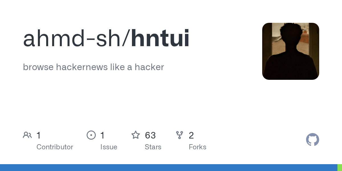 Hntui – 一个 Hacker News 的 TUI 图片 1