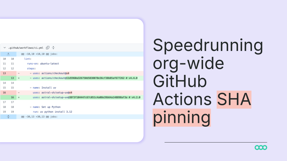 SHA pinning GitHub Actions across an organization 图片 1