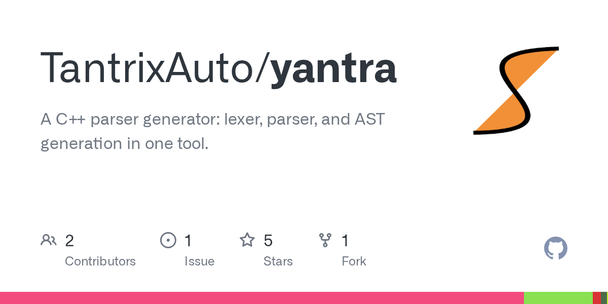 Yantra – 一个用于 C++ 的 LALR(1) 解析器生成器 图片 1