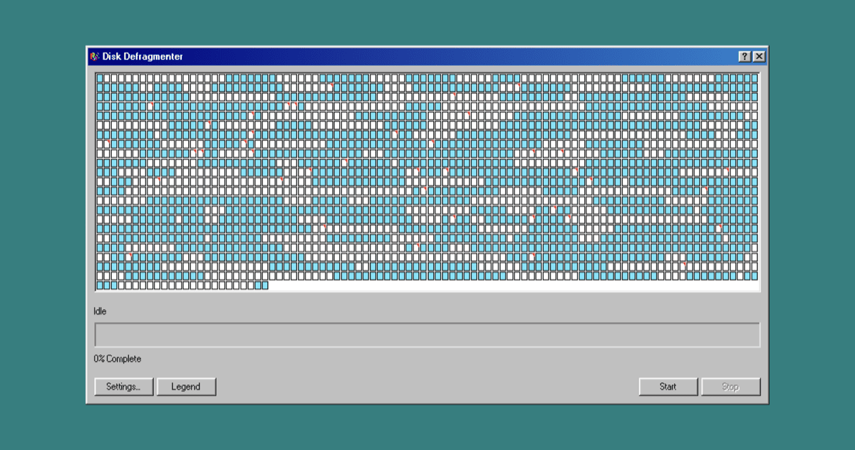 Defrag98：Windows 98 磁盘碎片整理模拟器 图片 1