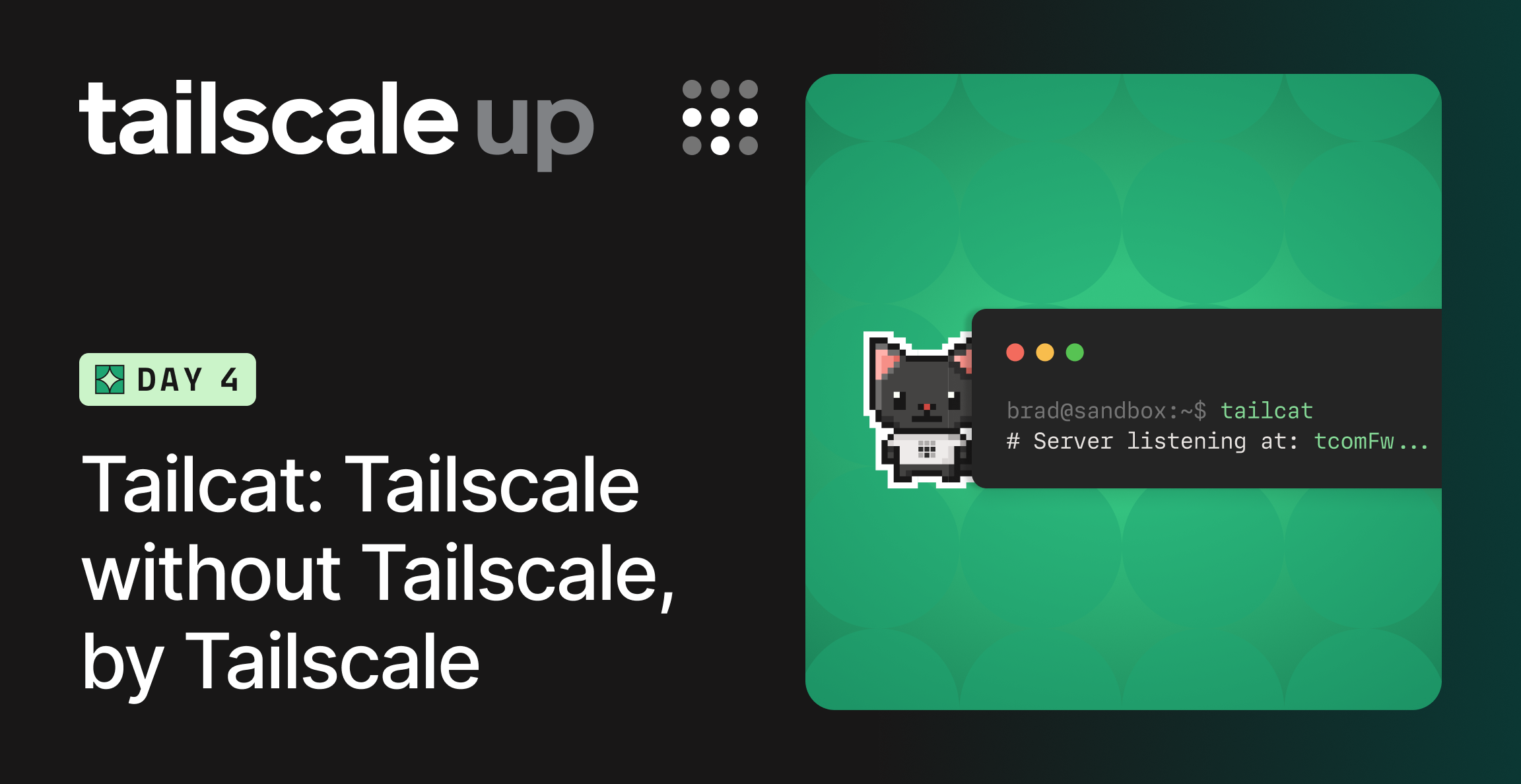 Tailscale 开源 tailcat：不带控制面的 WireGuard + NAT 穿透 netcat 图片 1