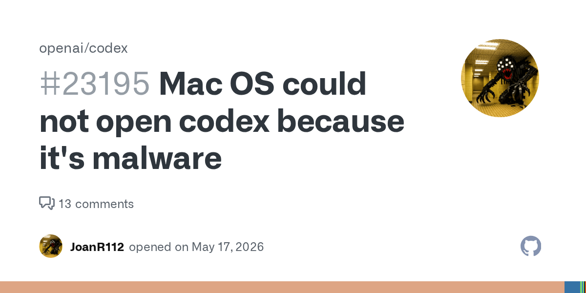 Codex is flagged as malware on macOS 图片 1