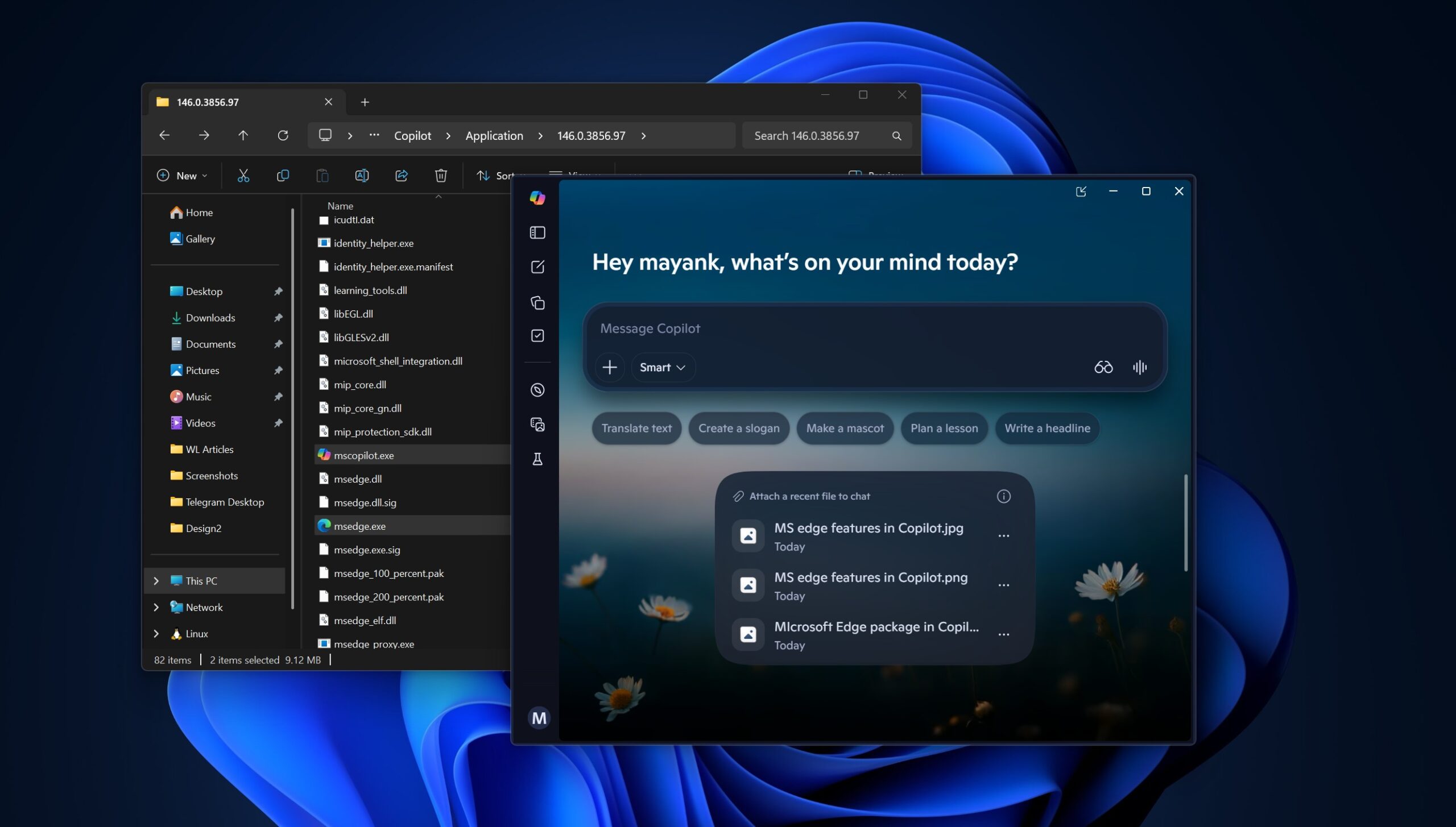 New Copilot for Windows 11 includes a full Microsoft Edge package, uses more RAM 图片 1