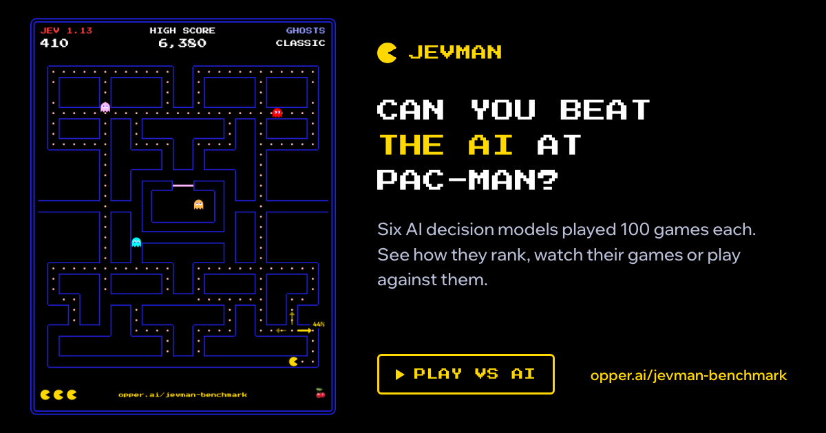 jevman – AI 决策模型玩吃豆人 图片 1