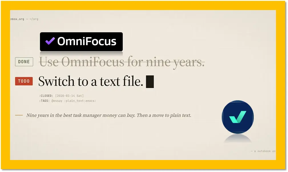 【译】我在 OmniFocus 中待了九年。然后我改用文本文件来管理。 图片 1