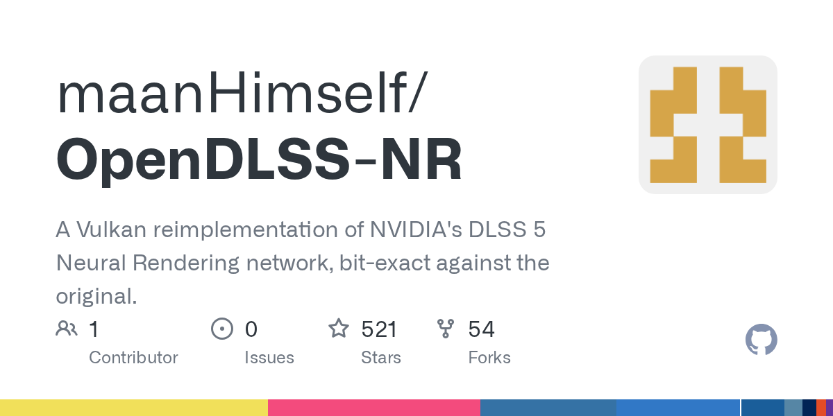 OpenDLSS：NVIDIA DLSS 5 神经渲染网络的 Vulkan 重实现 图片 1