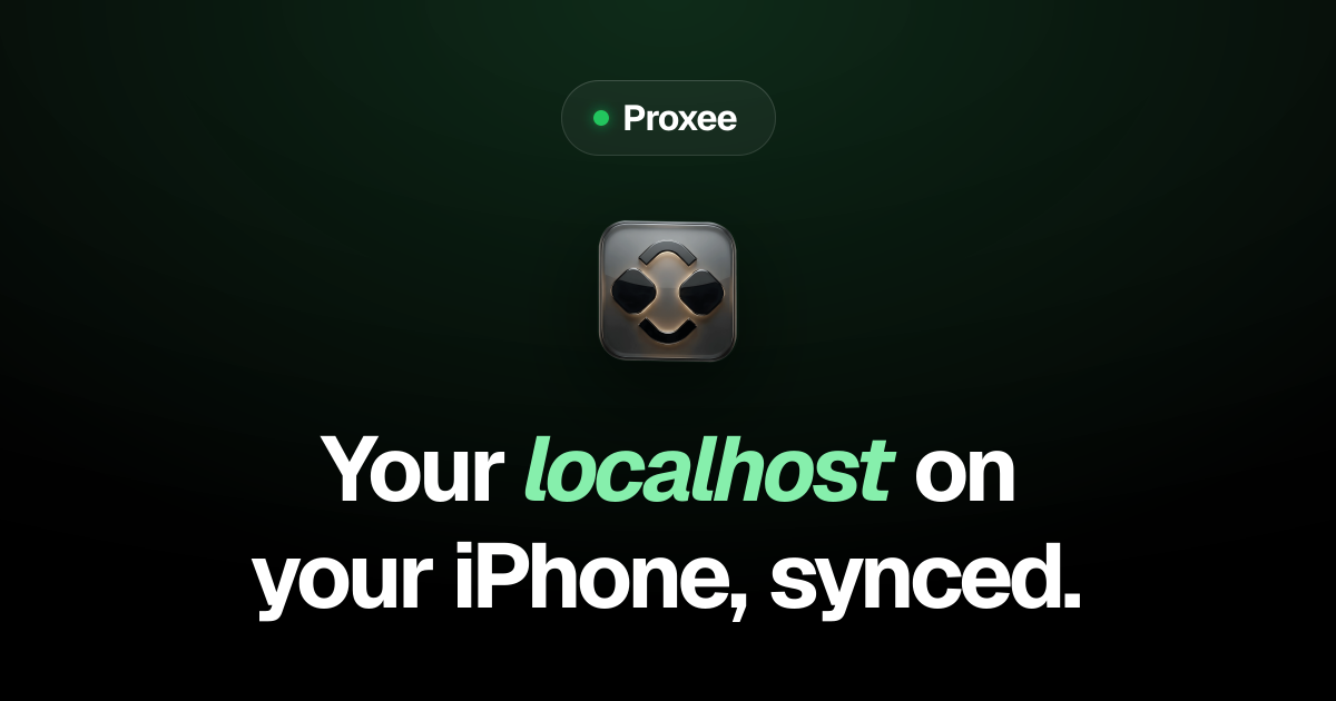 Proxee – Your localhost on your iPhone, synced 图片 1