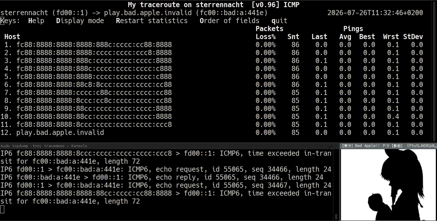 Bad Apple but It's Traceroute 图片 1