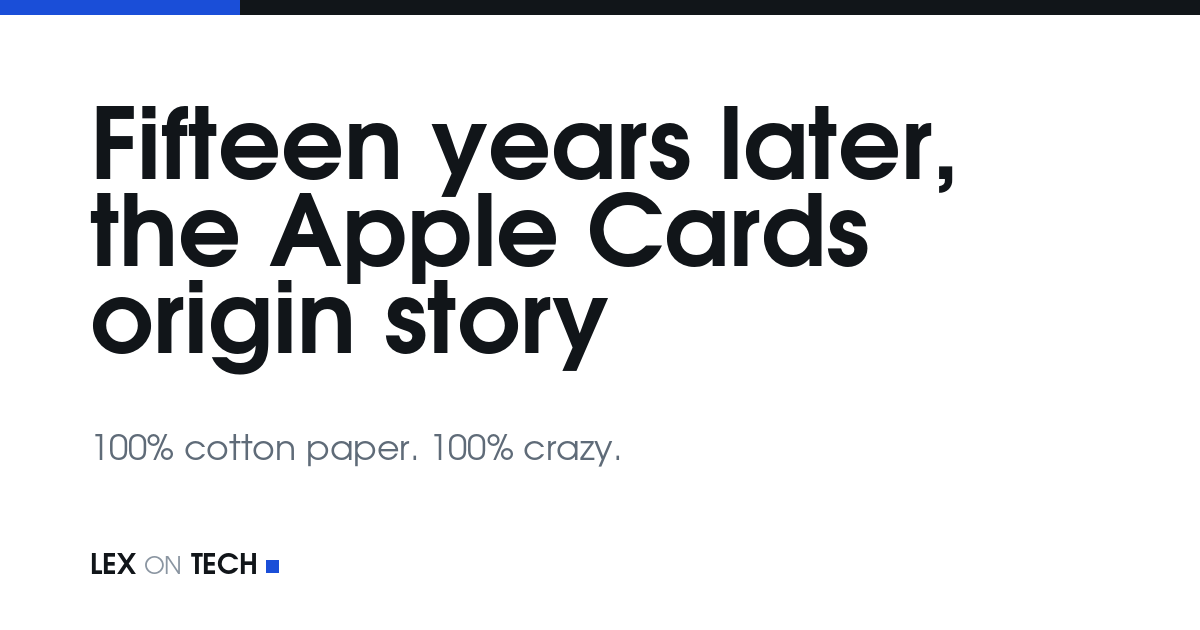 十五年后，Apple Cards 的起源故事 图片 1