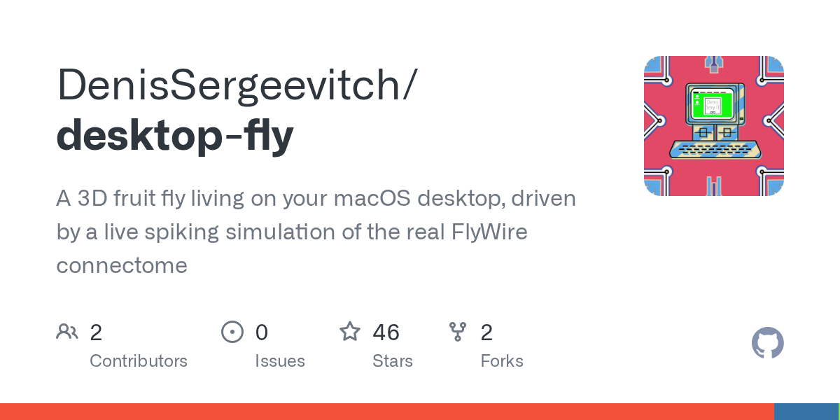 A 3D fruit fly on macOS desktop powered by the real FlyWire connectome 图片 1