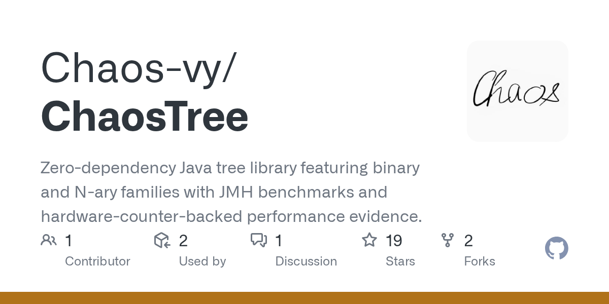 ChaosTree：零依赖的 Java 树库（AVL、红黑树、B 树、B+ 树） 图片 1