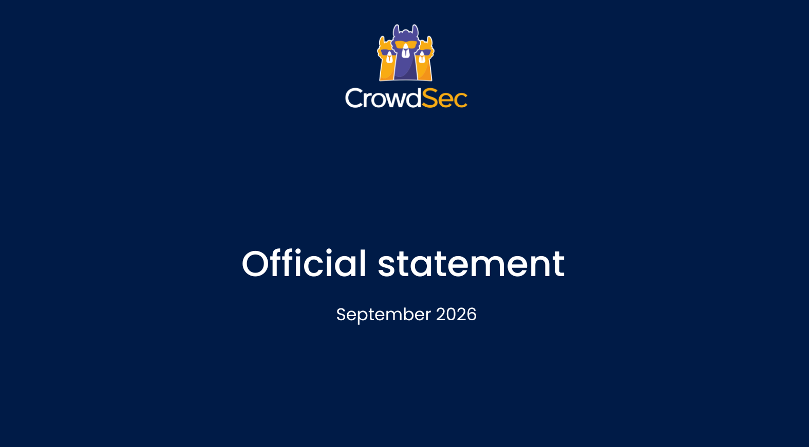 CrowdSec 源码泄露声明 图片 1