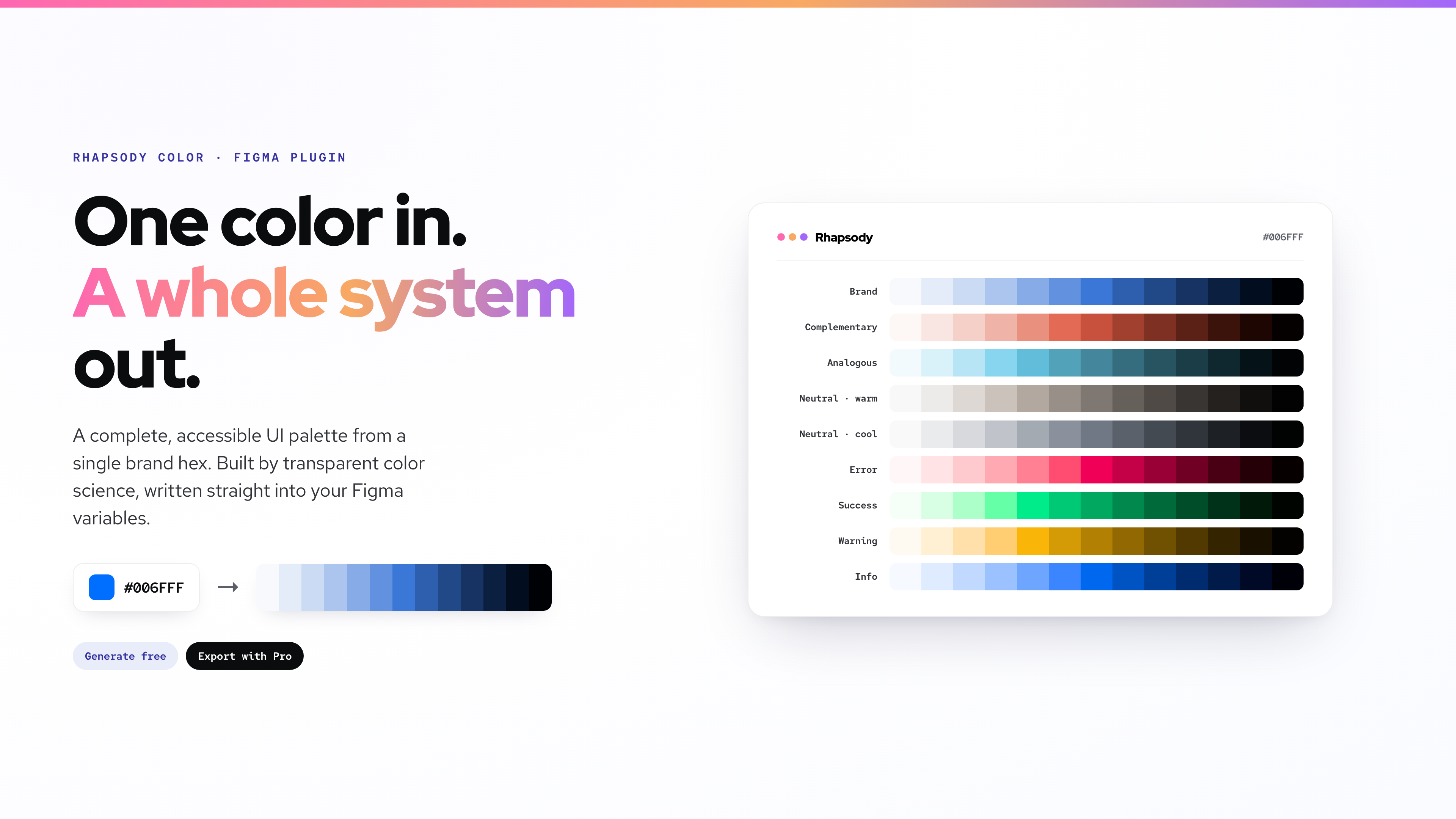 Palette：把一个品牌色变成整套 UI 配色系统的 Figma 插件 图片 1