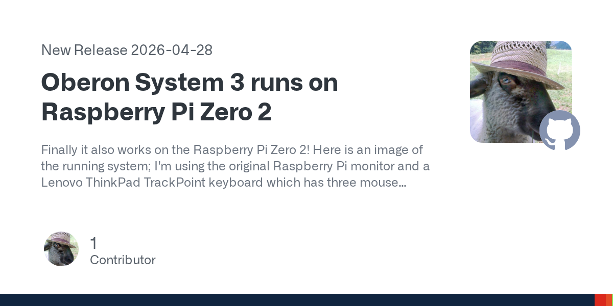 Oberon System 3 on Raspi Zero 2 (with ready SD card) 图片 1