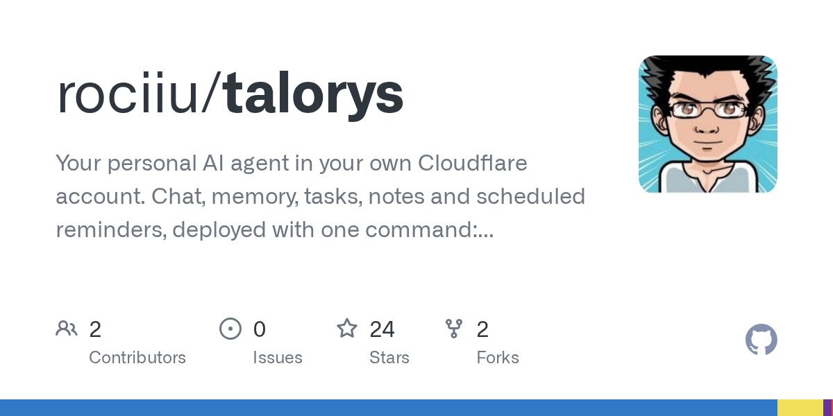 Talorys – 部署在 Cloudflare 免费套餐上的自托管个人 AI 智能体 图片 1