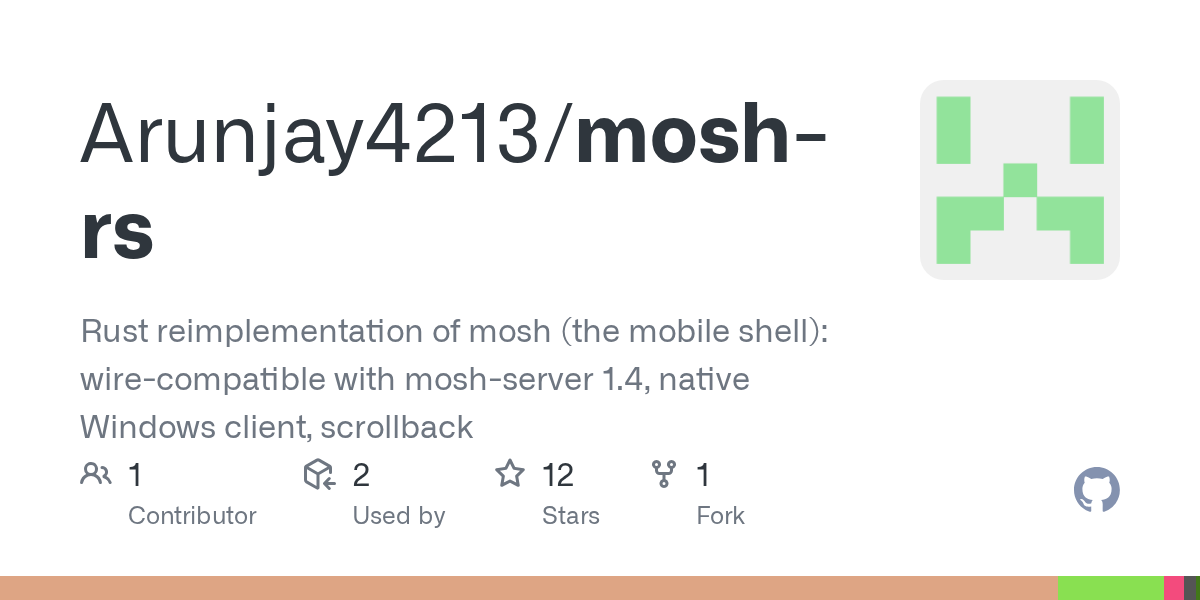 mosh-rs，用 Rust 重写的 mosh，支持滚动记录和 Windows 图片 1