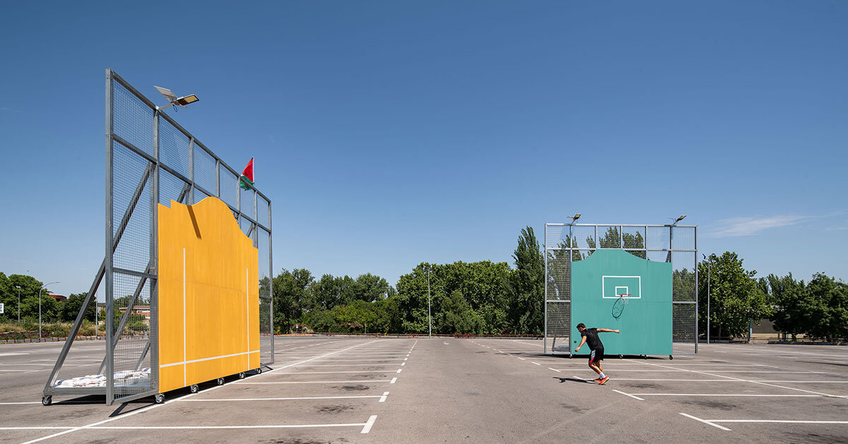 2050+ uses movable frontones to reclaim a parking lot for play in logroño, spain 图片 1
