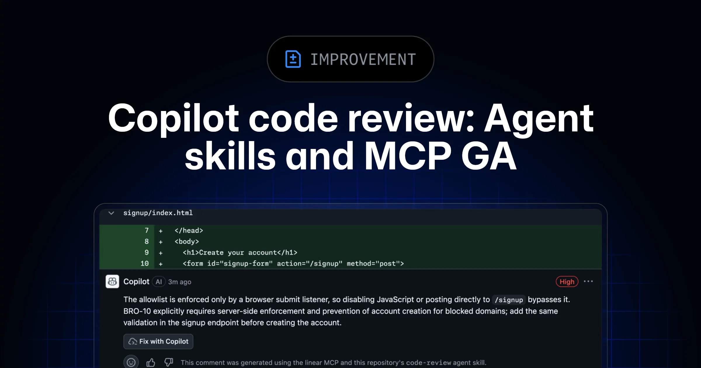 Copilot code review: Agent skills and MCP now generally available 图片 1