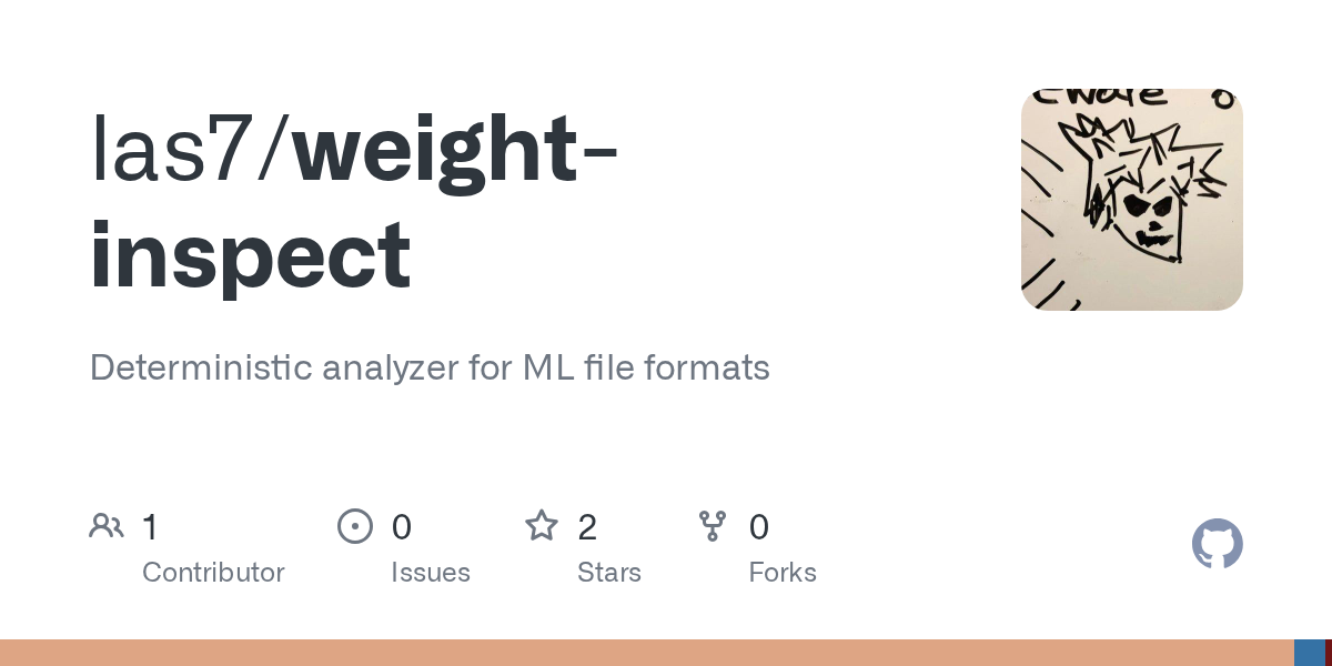 Weight-inspect, examine popular ML models formats without the weights 图片 1