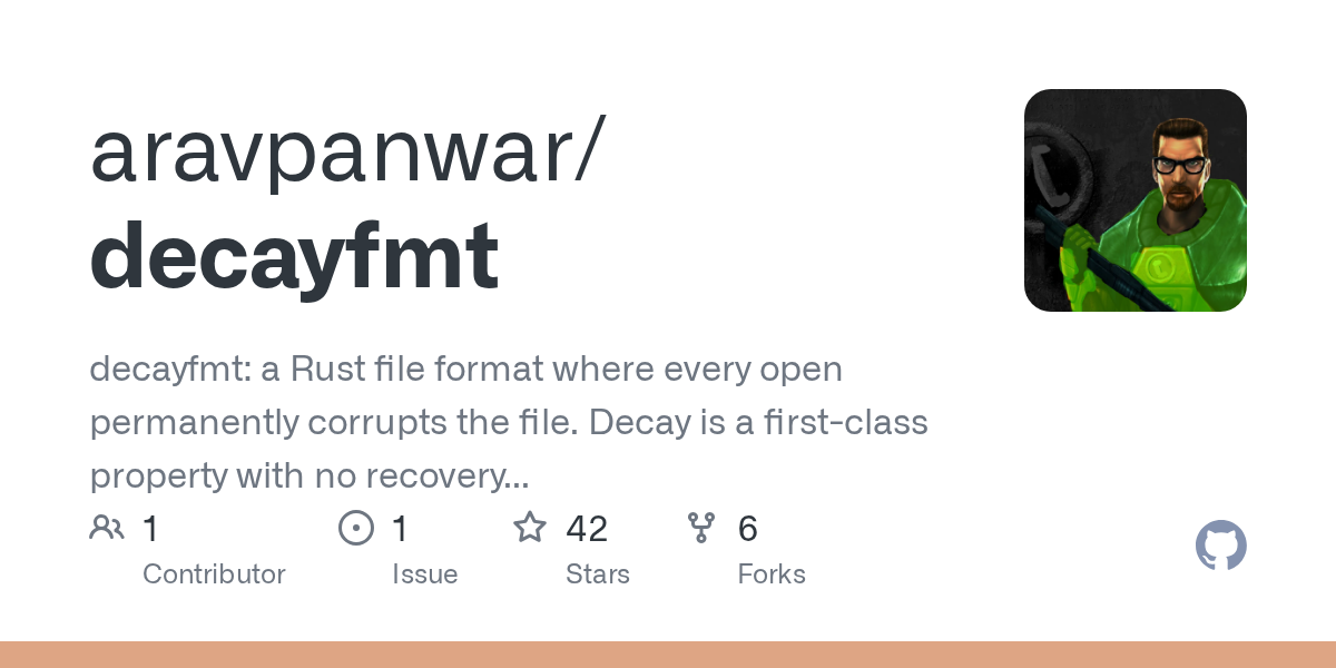 Decayfmt – a file format that corrupts itself a little every time you open it 图片 1