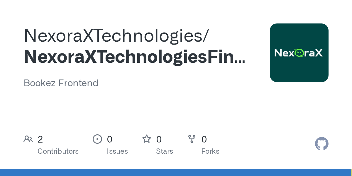 NexoraXTechnologies pushed NexoraXTechnologiesFinezBookezFrontend 图片 1