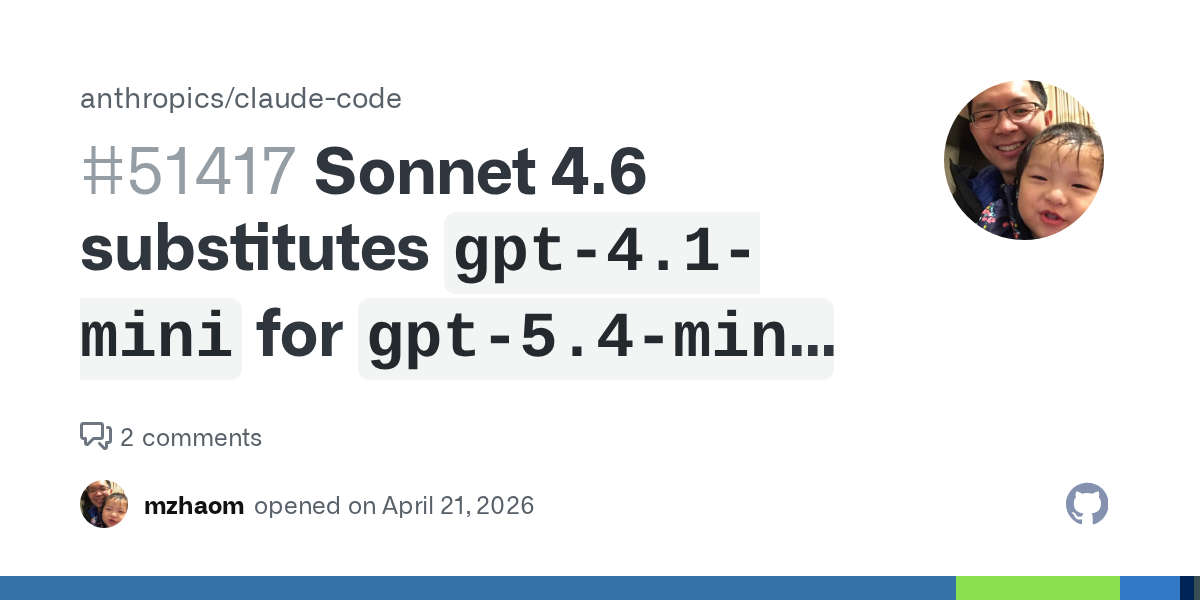 Sonnet 4.6 model could mistakenly use wrong model for OpenAI 图片 1