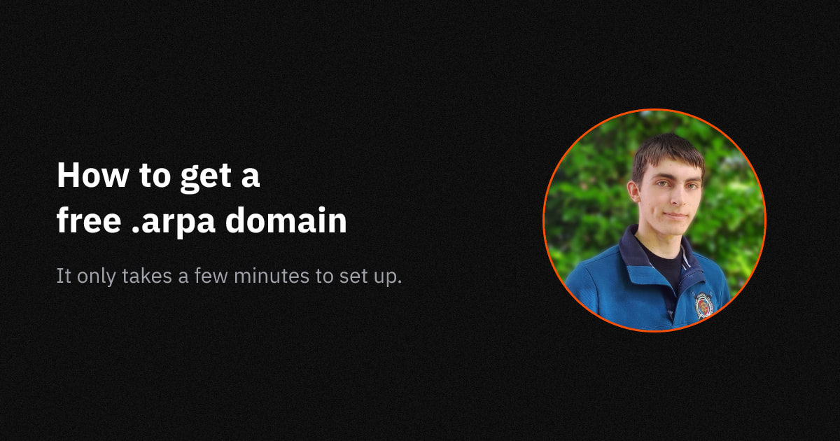 How to get a free .arpa domain 图片 1