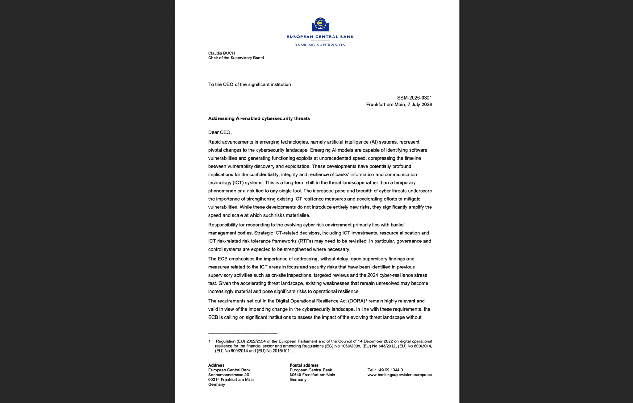 The ECB’s AI Cybersecurity Letter to Banks Is Also a Quantum Announcement 图片 1