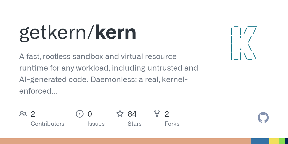 kern：1.52MB 无守护进程的容器运行时 图片 1