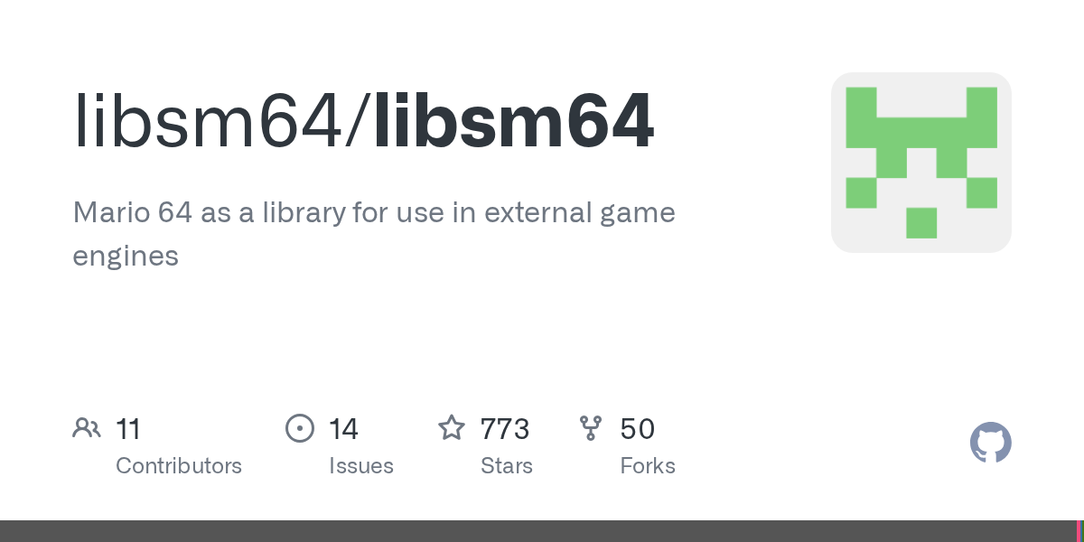 Libsm64: Mario 64 as a library for use in external game engines 图片 1