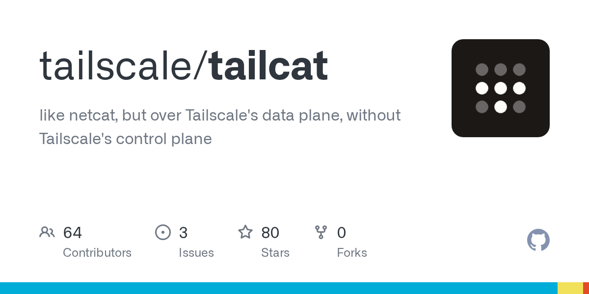 Tailcat：用 Tailscale 数据面实现无控制面的加密 netcat 图片 1