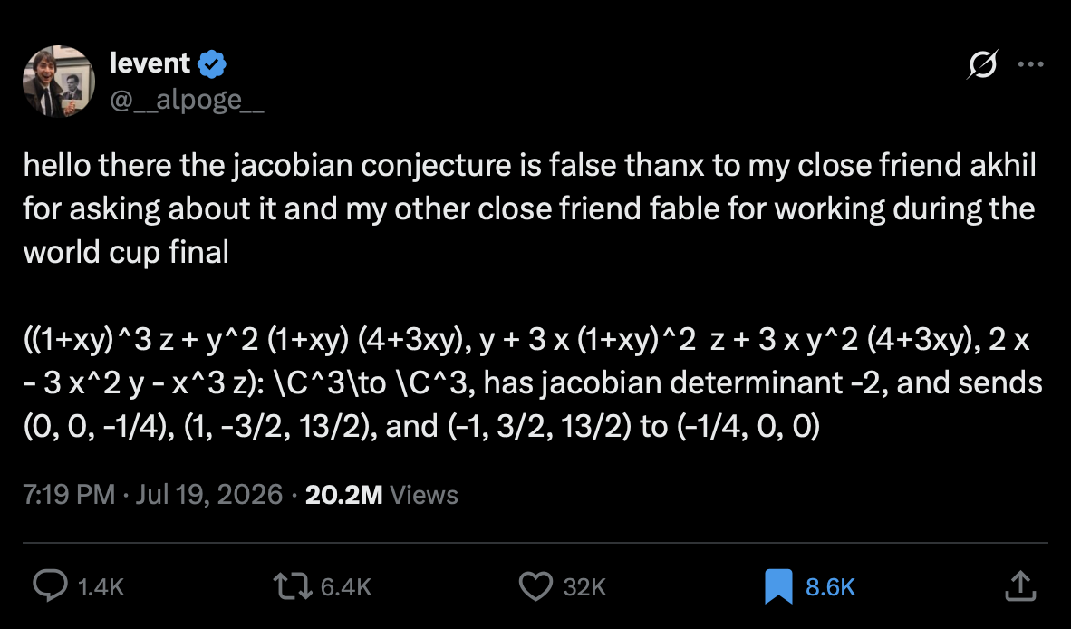LLMs break down in funny ways when told the Jacobian Conjecture counterargument 图片 1