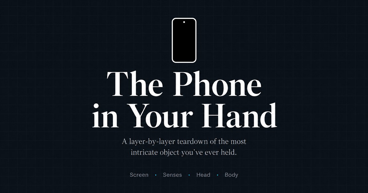 Your phone is the most intricate machine you've ever held. Let's take it apart. 图片 1