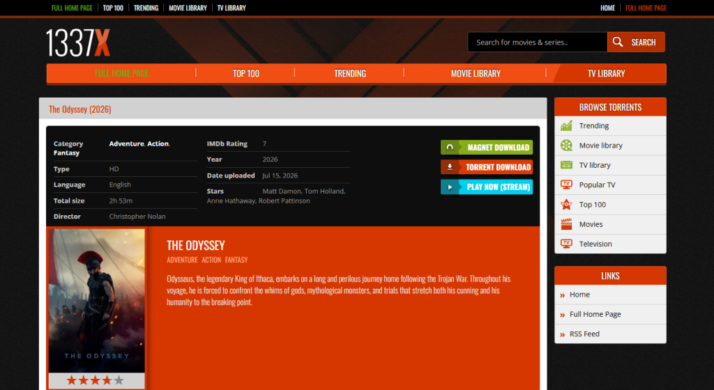 The Odyssey piracy scams appear within hours of the movie’s release 图片 1