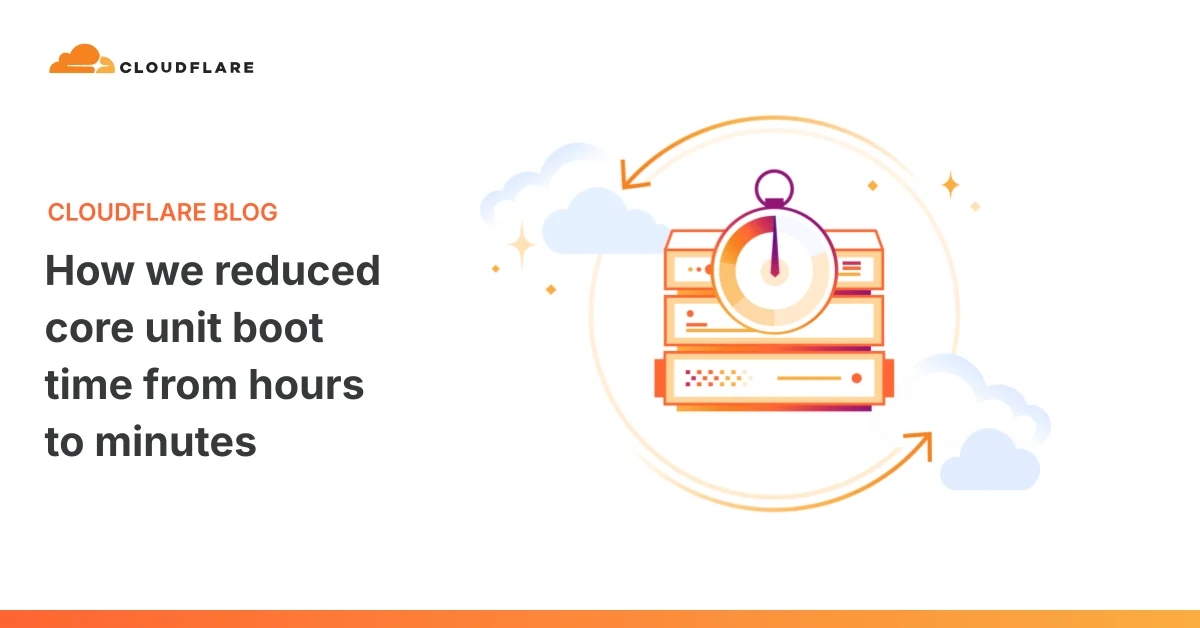 We reduced core unit boot time from hours to minutes 图片 1