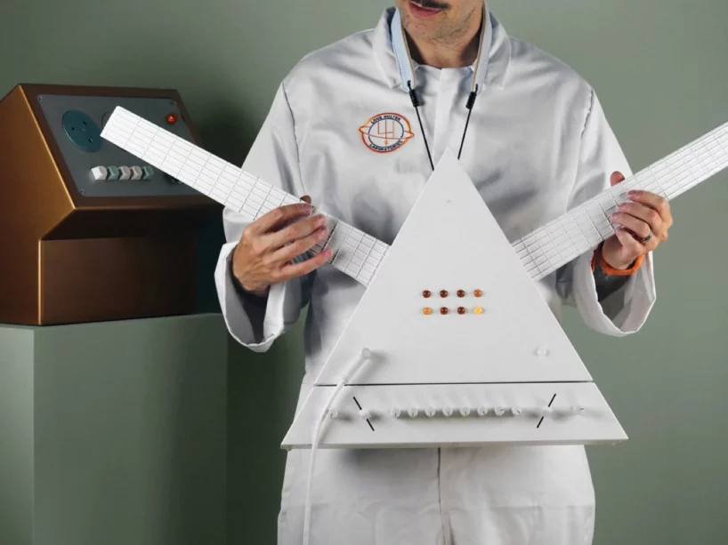 love hultén transforms pink floyd’s prism into a playable synthesizer guitar 图片 1