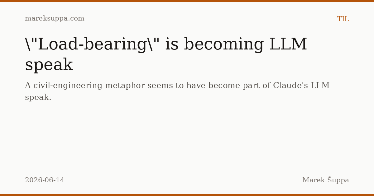 "Load-bearing" is becoming LLM speak 图片 1