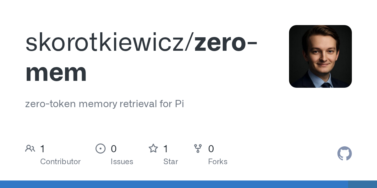 Zero-token memory retrieval for Pi 图片 1