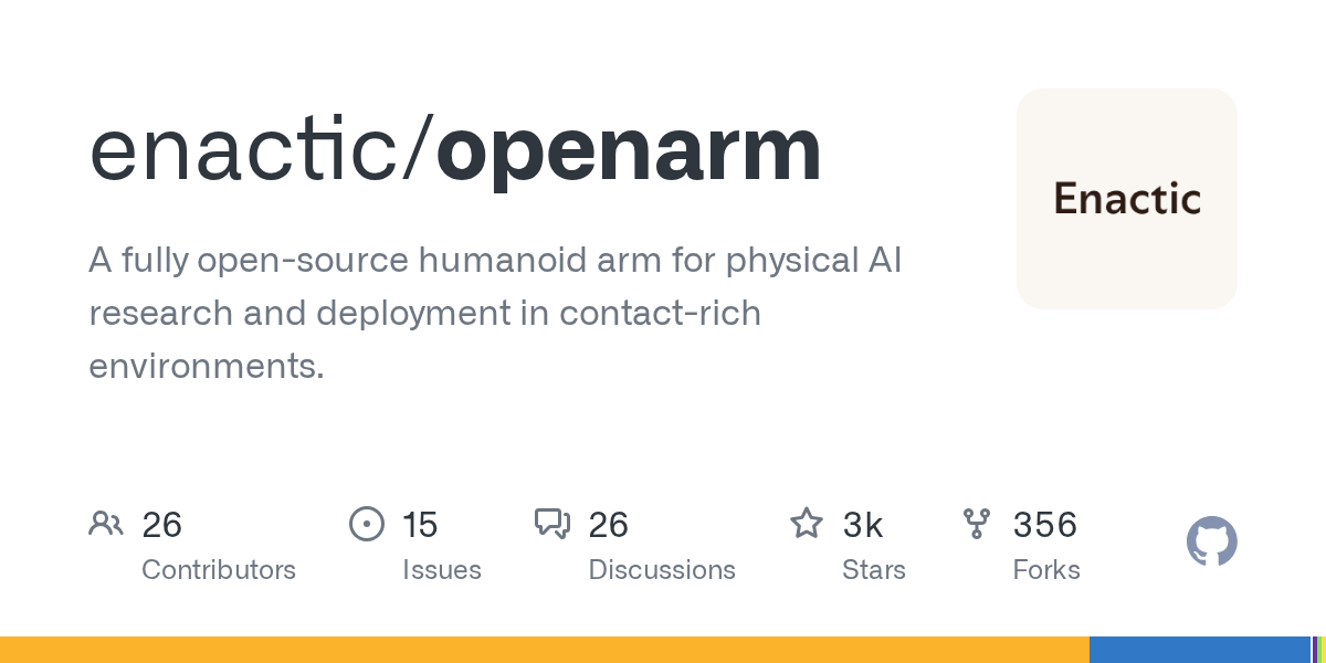 OpenArm：开源 7 自由度人形机械臂 图片 1