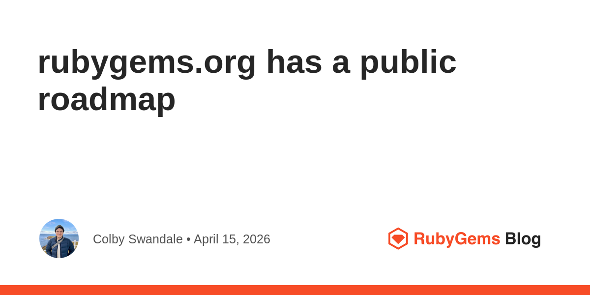 rubygems.org has a public roadmap 图片 1
