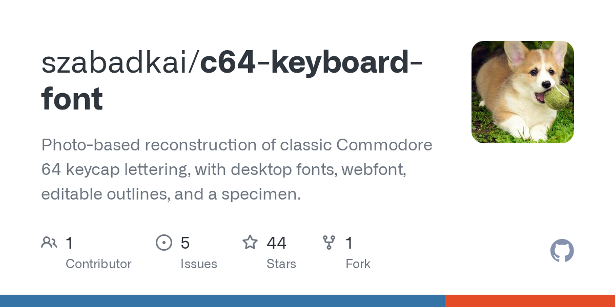 根据经典 Commodore 64 键帽照片重建的字体 图片 1